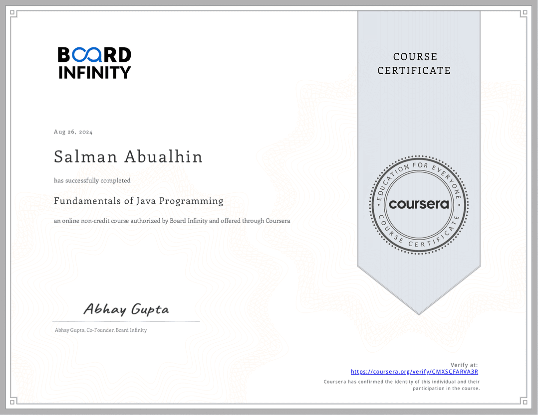 Fundamentals of Java Programming