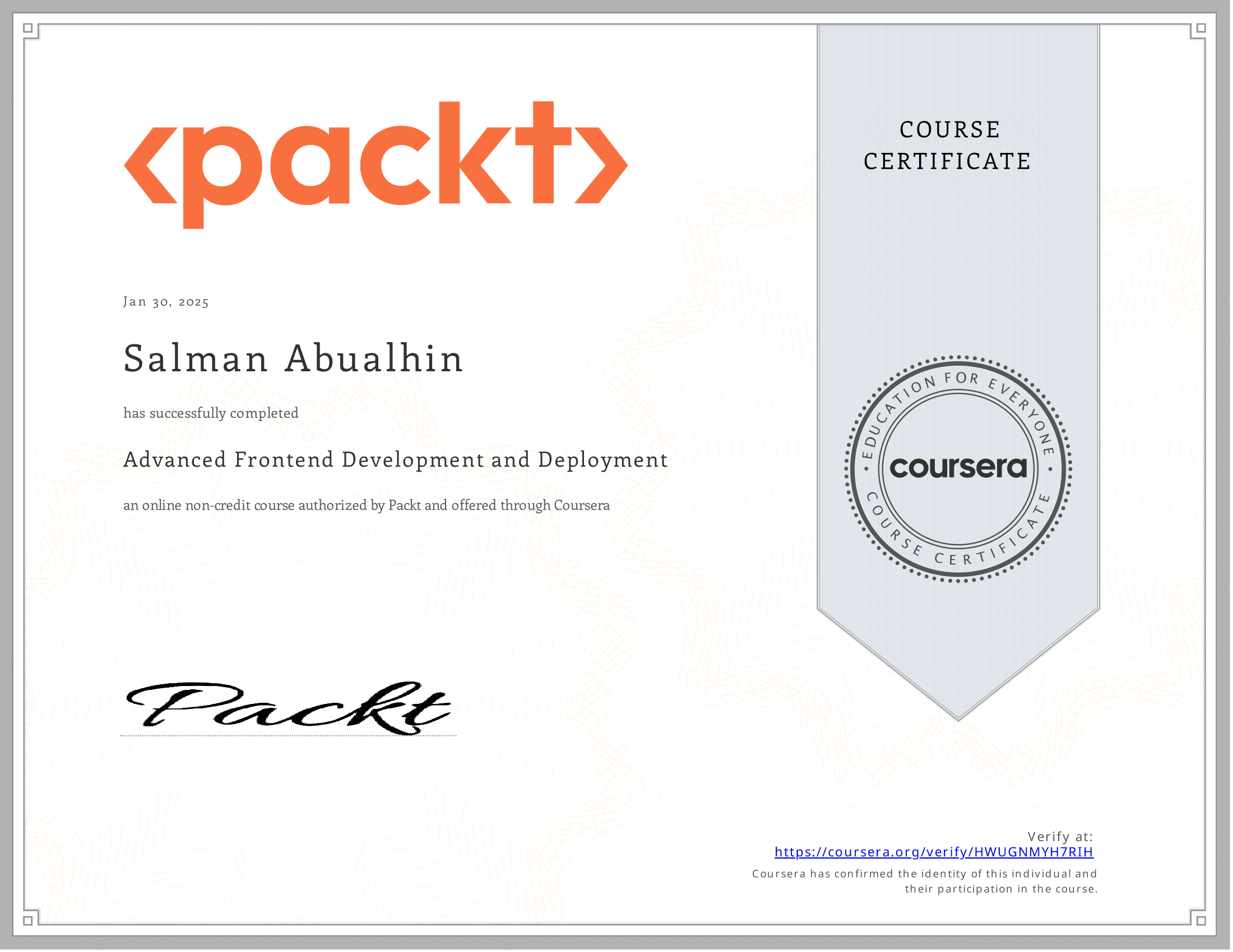 Advanced Frontend Development and Deployment