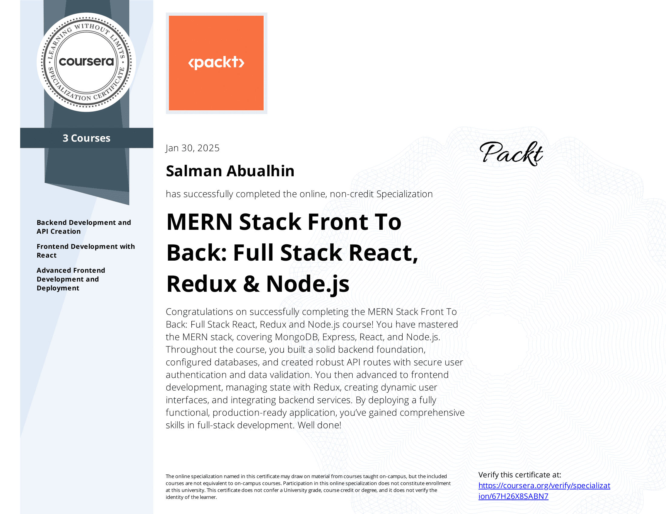 MERN Stack Front To Back: Full Stack React, Redux & Node.js