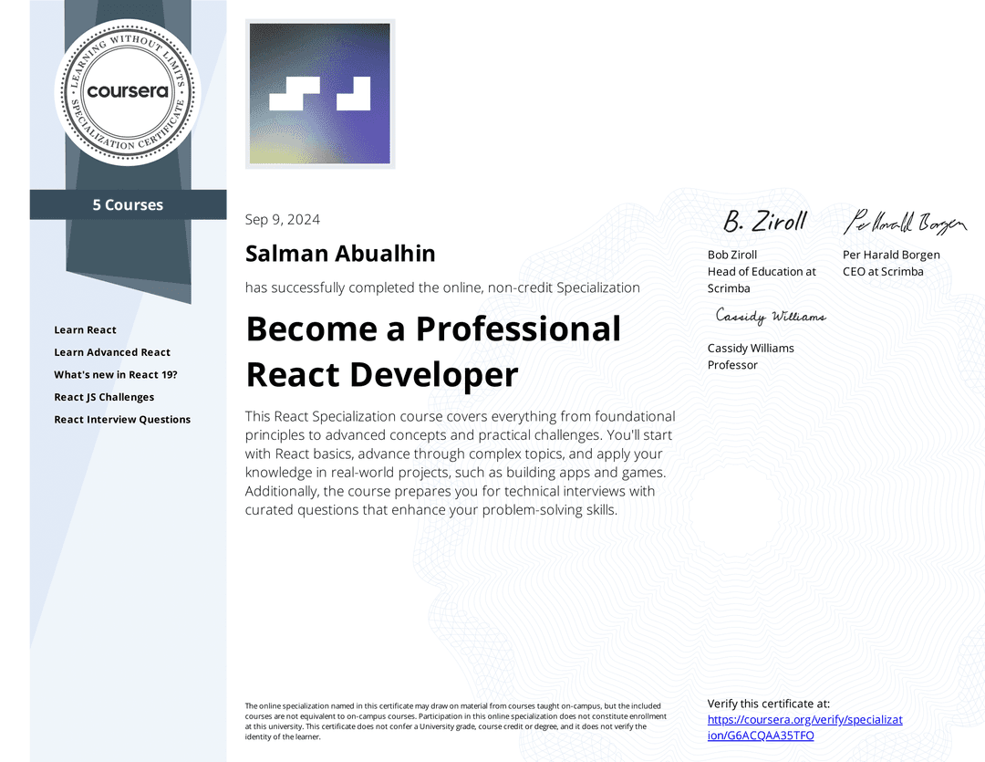 Become a Professional React Developer