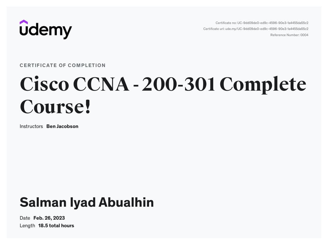 Cisco CCNA - 200-301 Complete Course