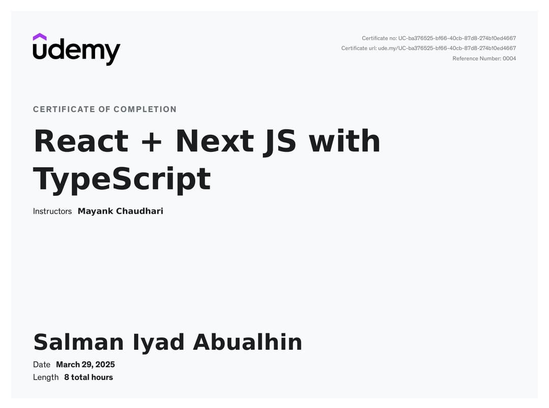 React + Next JS with TypeScript