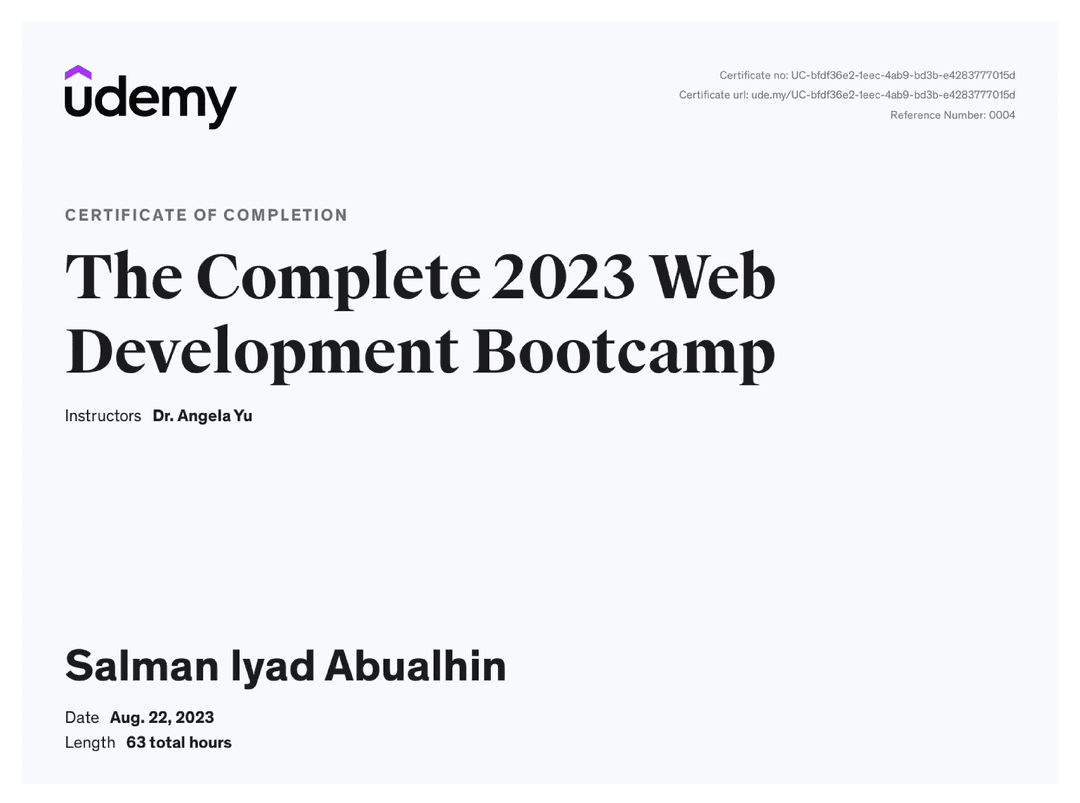 The Complete 2023 Web Development Bootcamp